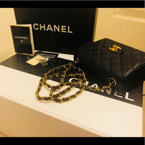 Authentic CHANEL Caviar Quilted Mini Square Flap! - Picture 4 of 8